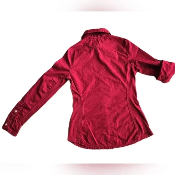 Converse One Star, Size XS, Red Long Sleeve Button-Down Shirt - Picture 2 of 11